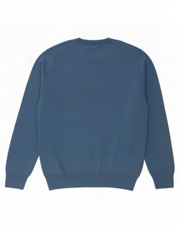 Marks & Spencer Mens Crew Neck Jumper Sweater XL Blue Cotton