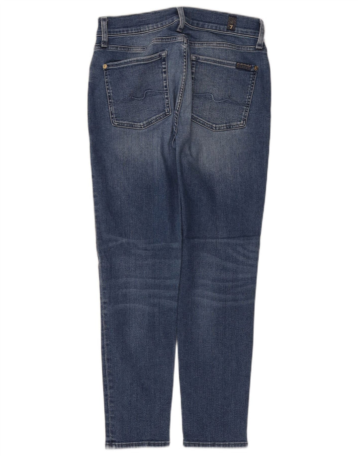 Blugi slim pentru femei 7 For All Mankind L32 L27 Bumbac albastru