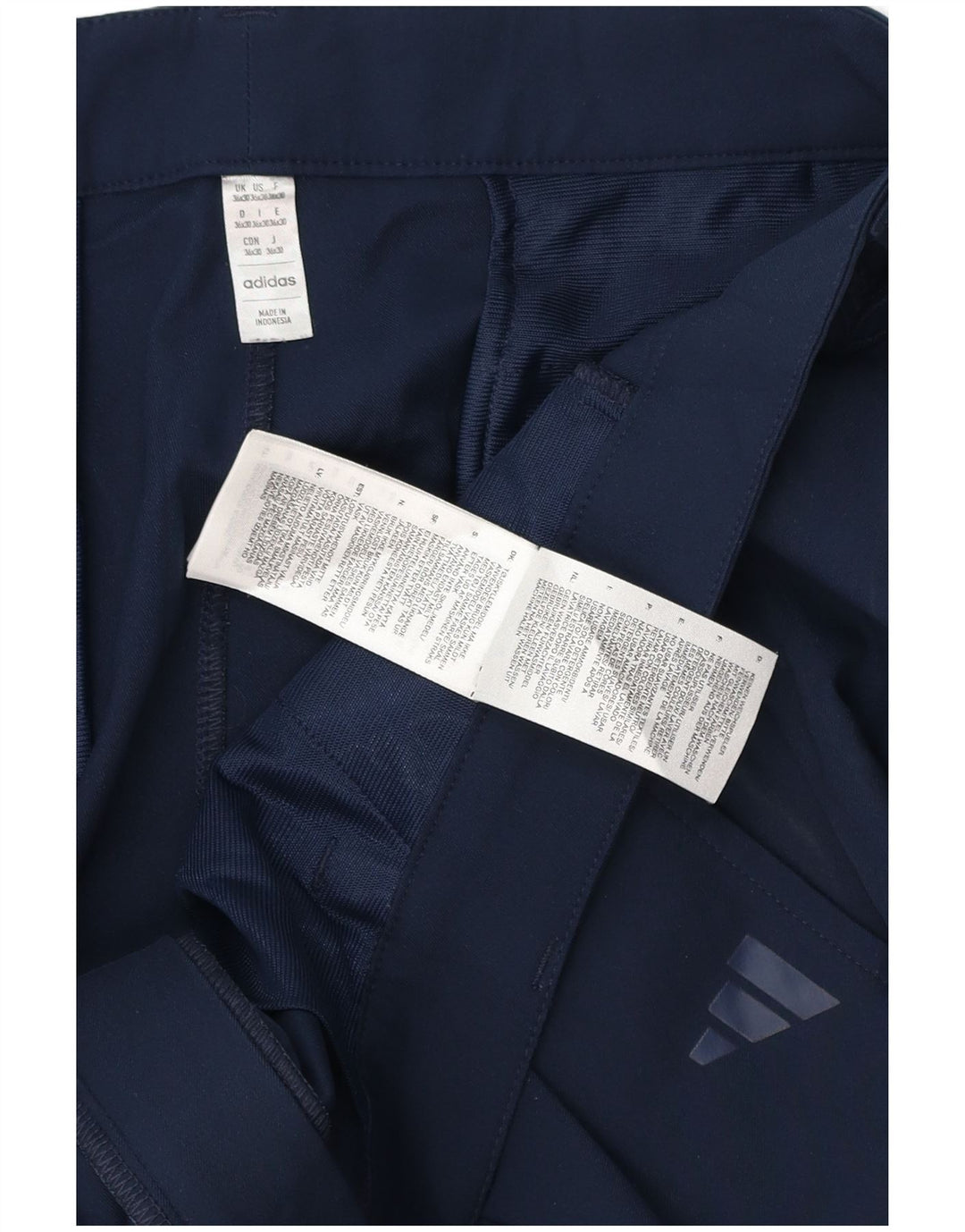 Pantaloni chino drepți ADIDAS pentru bărbați W36 L30 poliester bleumarin