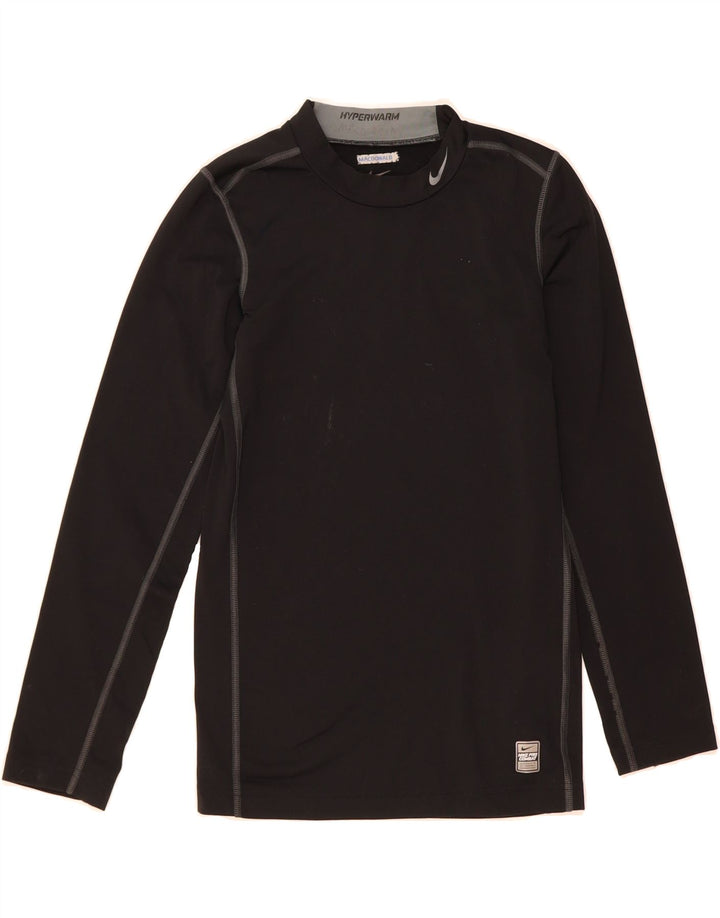 NIKE Boys Dri Fit Top Long Sleeve 13-14 Years XL Black Polyester Vintage Nike and Second-Hand Nike from Messina Hembry 