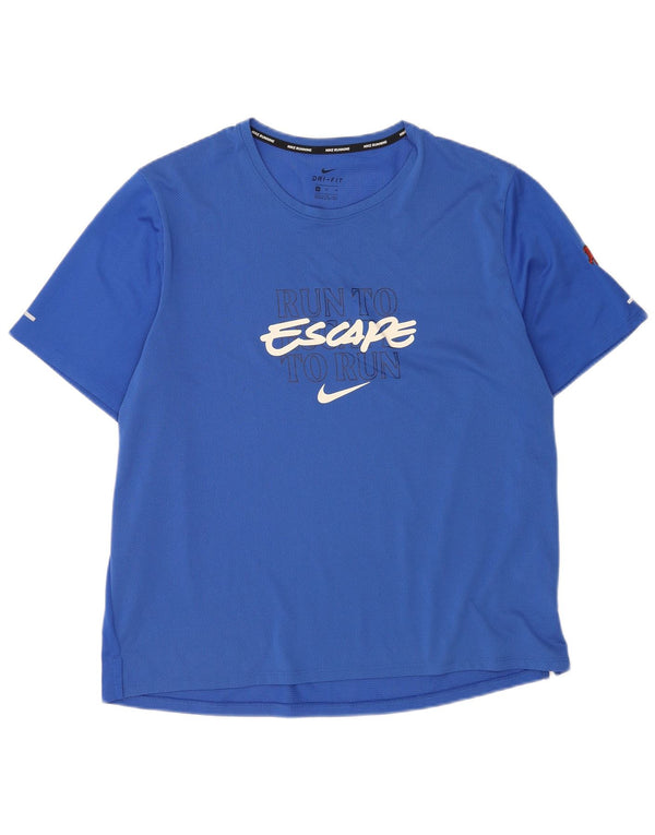 Tricou grafic Nike Dri Fit pentru bărbați Top XL Poliester albastru