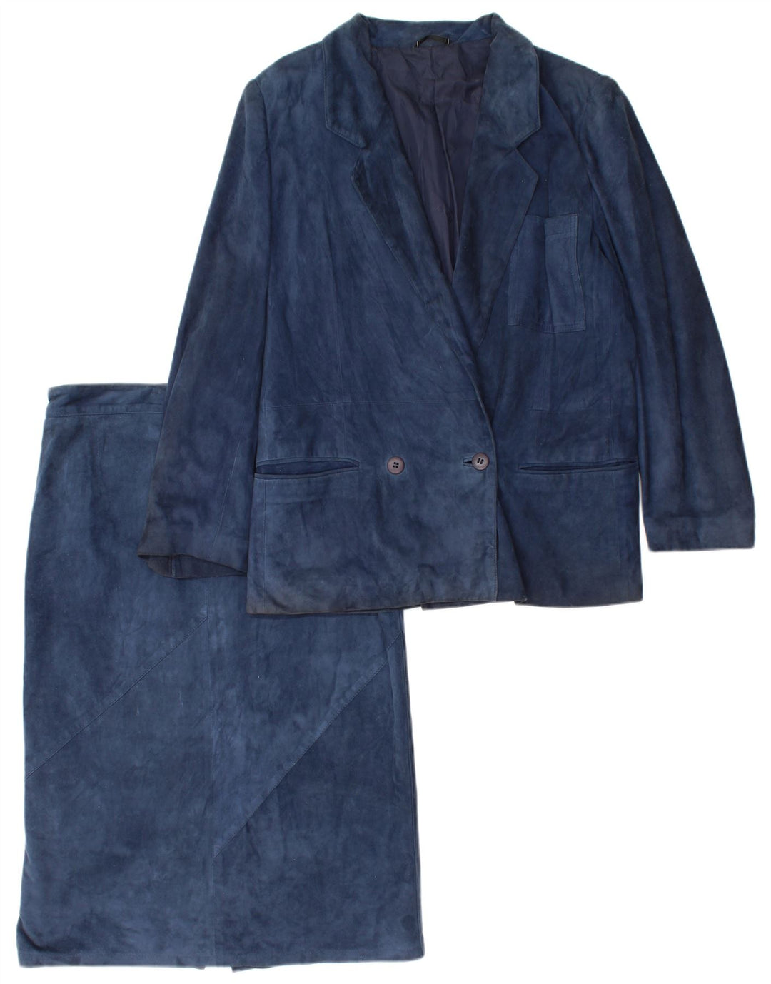 Set fuste 2 piese din piele intoarsa pentru femei Robrik IT 44 Medium W30 Piele bleumarin