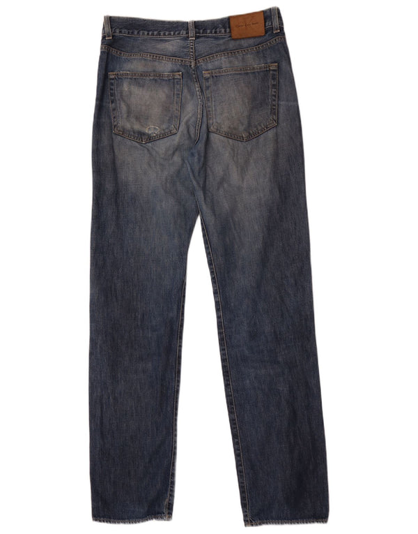 Calvin Klein Blugi Distressed Straight pentru bărbați W32 L34 Albastru