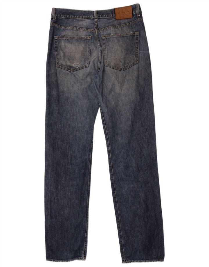 Calvin Klein Blugi Distressed Straight pentru bărbați W32 L34 Albastru