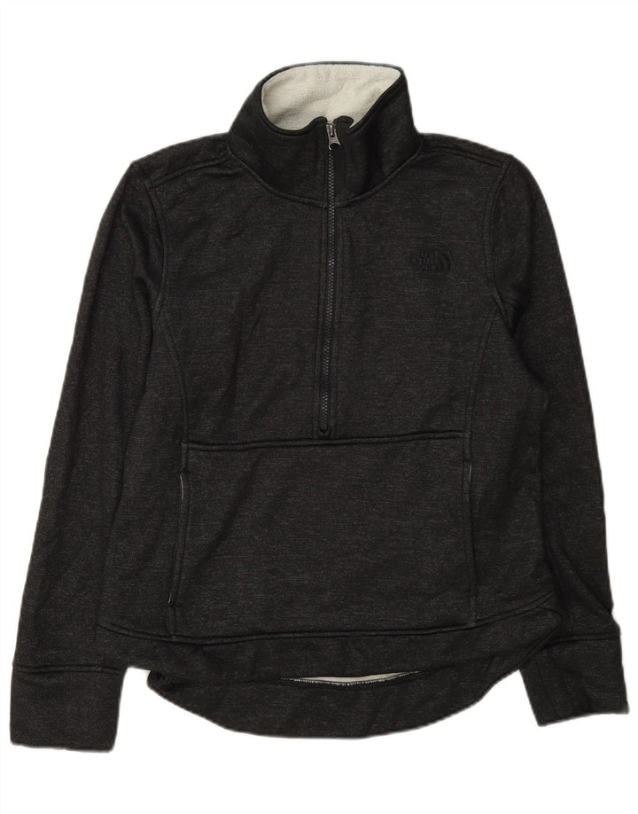 Pulover pentru femei The North Face, cu fermoar și gât, UK 14, Gri mediu