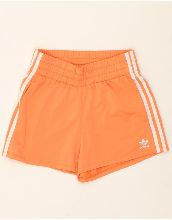 Pantaloni scurți sport adidas pentru femei UK 6 XS poliester portocaliu