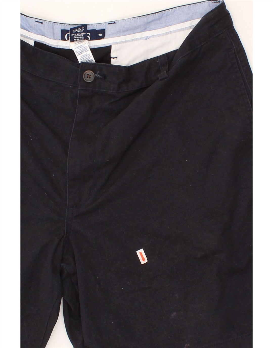 CHAPS Mens Chino Shorts W38 XL Black Cotton Vintage Chaps and Second-Hand Chaps from Messina Hembry 