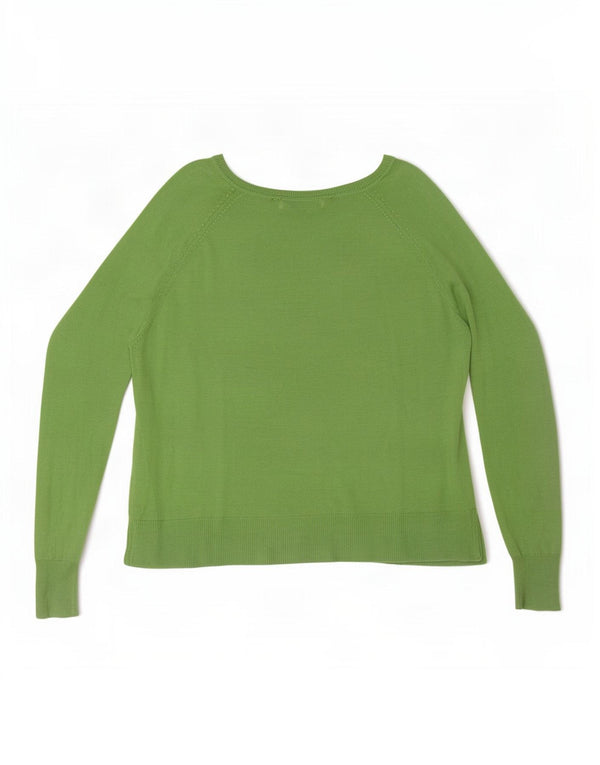 Pulover supradimensionat pentru femei Zara, cu gât de barcă, UK 10, mic, verde, viscoză