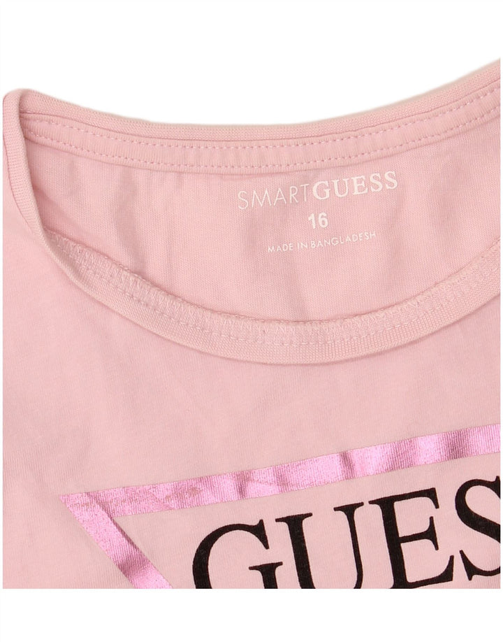 Tricou grafic pentru fete GUESS Top 15-16 ani roz
