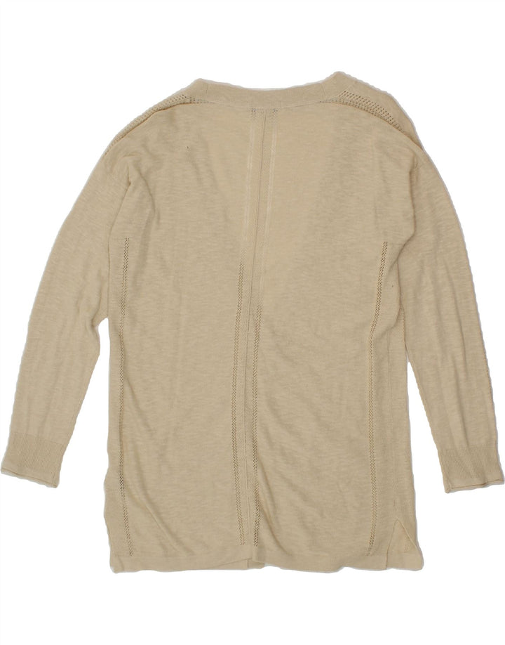 WHITE STUFF Womens Cardigan Sweater UK 10 Small Beige Cotton Vintage White Stuff and Second-Hand White Stuff from Messina Hembry 