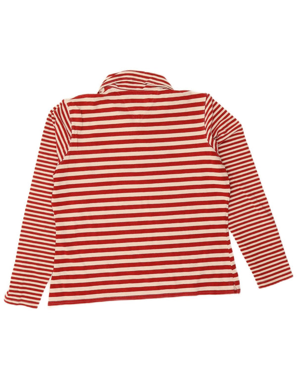 TOMMY HILFIGER Tricou polo cu mânecă lungă pentru femei UK 18 XL, bumbac cu dungi roșii