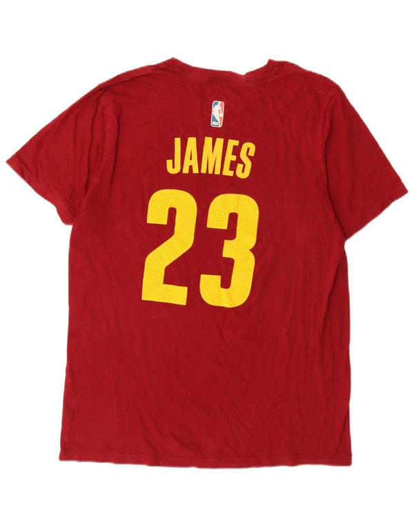Tricou cu grafic Cleveland Adidas pentru bărbați Top din bumbac roșu mediu