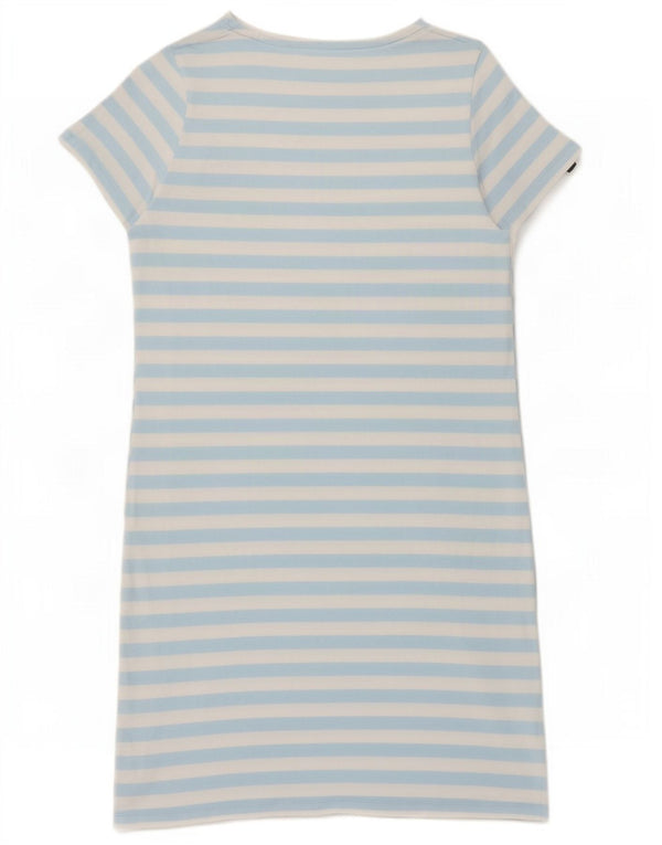 Crew Clothing Rochie tricou pentru femei UK 10 Bumbac cu dungi albastre mici