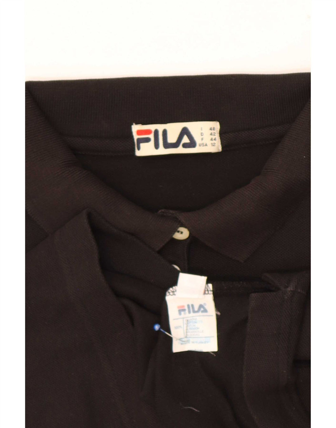 Tricou Polo Femei Fila IT 48 XL Bumbac Negru