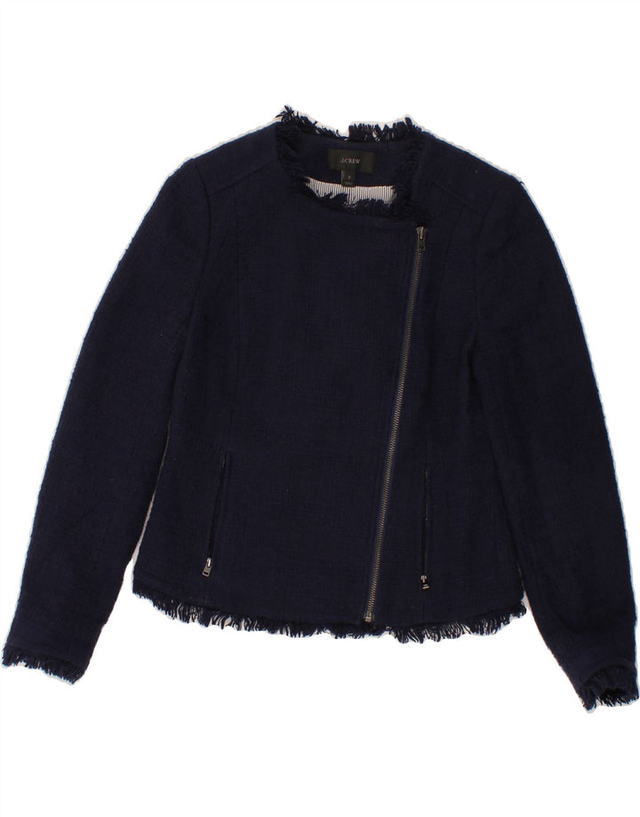 J. CREW Womens Crop Blazer Jacket US 2 XS Navy Blue Cotton Vintage J. Crew and Second-Hand J. Crew from Messina Hembry 