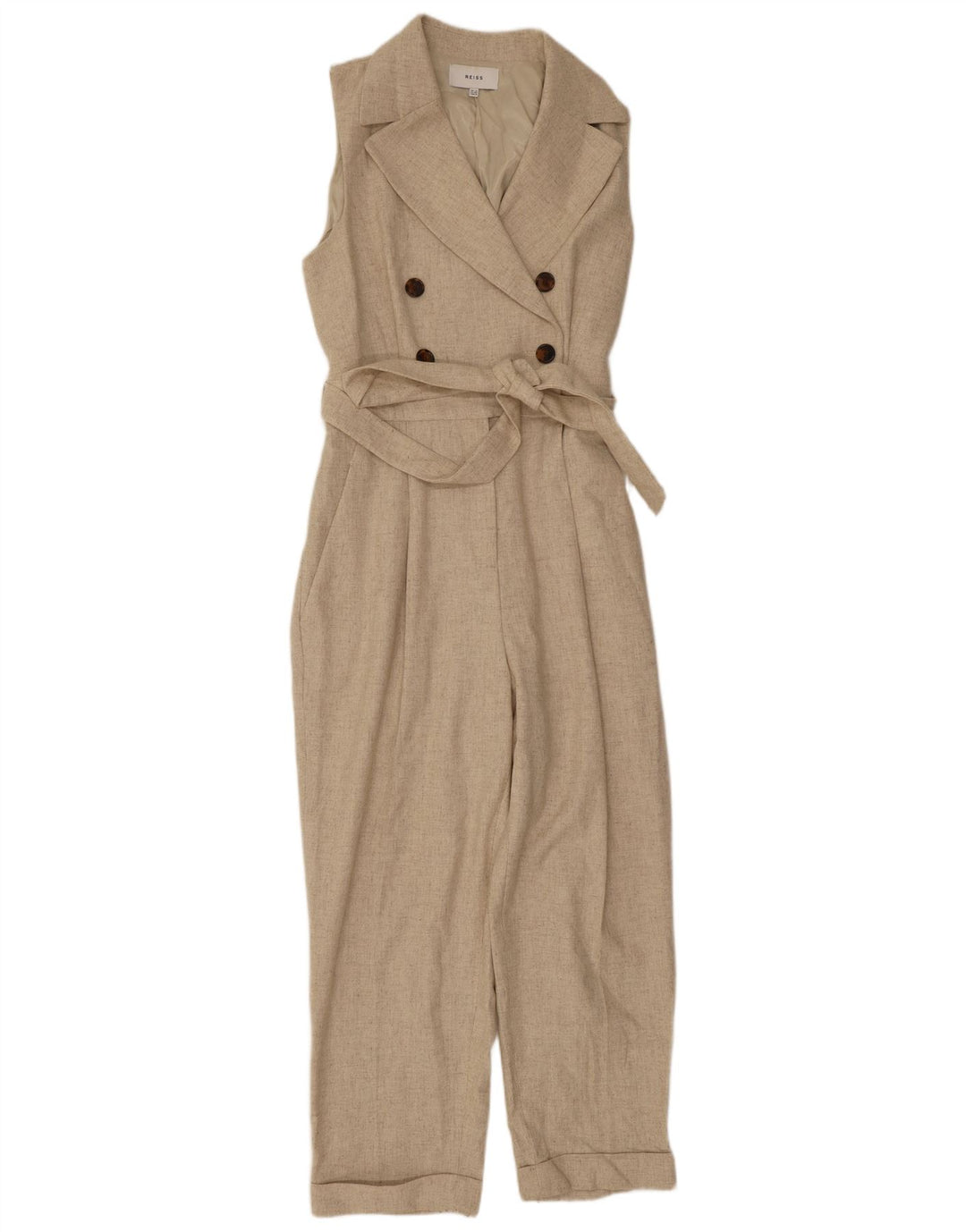 Salopetă fără mâneci pentru femei Reiss UK 12 Medium Beige Lână