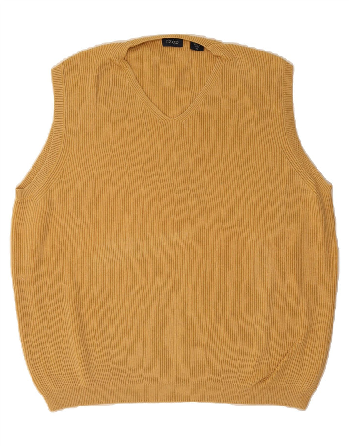 IZOD Mens Vest Tank Top XL Yellow Cotton Vintage Izod and Second-Hand Izod from Messina Hembry 