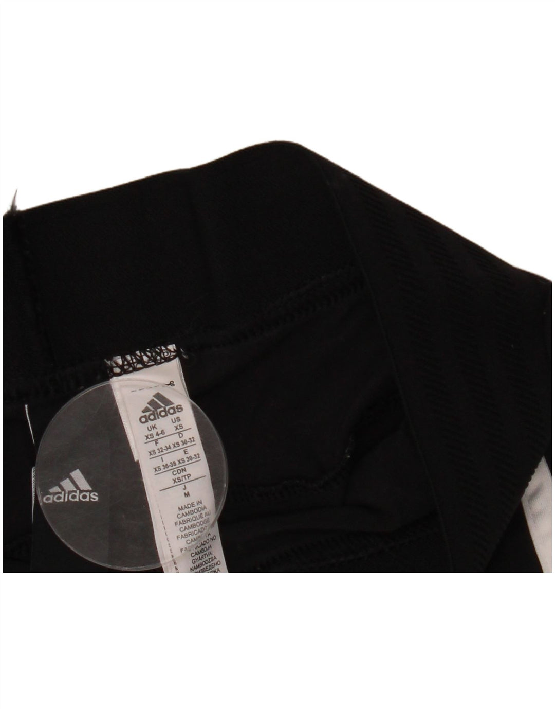 Leggings pentru femei ADIDAS UK 4/6 XS bumbac negru