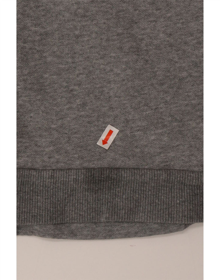 Pulover Puma pentru bărbați, cu fermoar, din bumbac color bloc, gri mediu