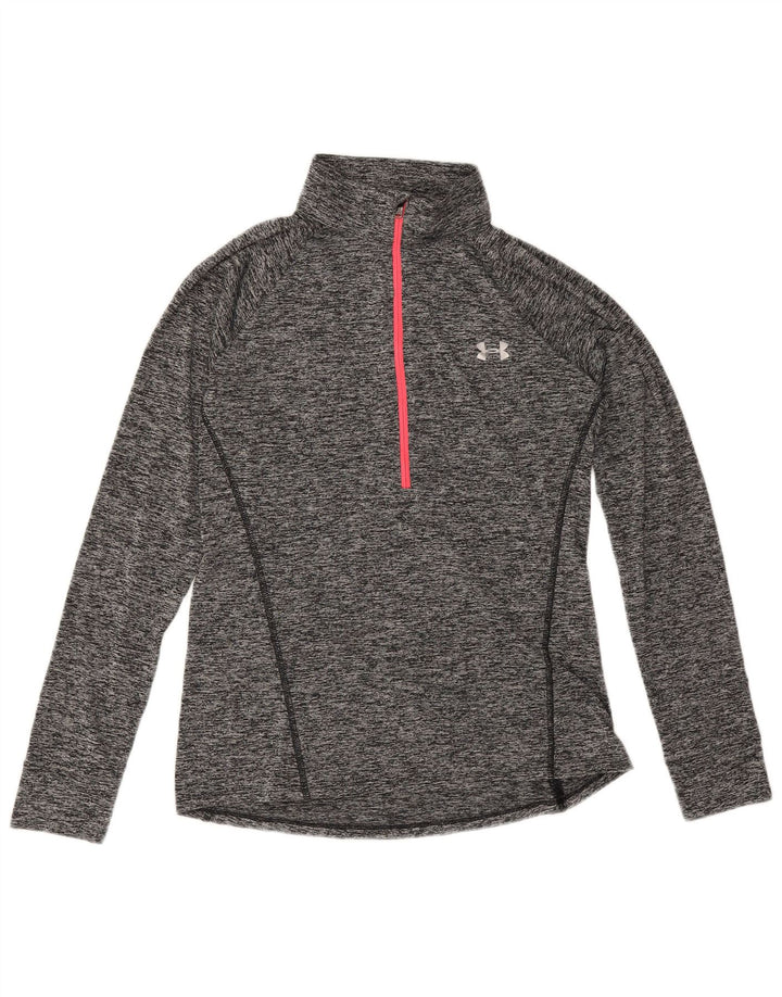 Top de trening Under Armour pentru femei Heat Gear Pullover UK 12 Medium Gri
