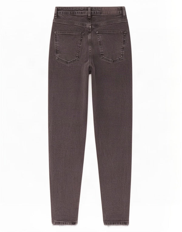 Topshop Blugi Mom Tapered pentru femei W26 L29 bumbac gri