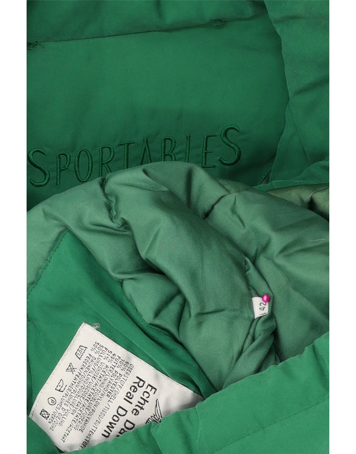 VINTAGE Palton supradimensionat pentru femei EU 42 Poliester verde mare