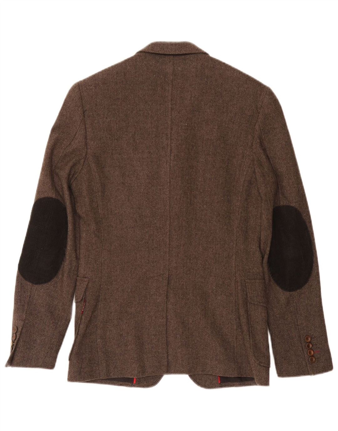 Jachetă Sisley pentru bărbați, cu 3 nasturi, IT 44 XS, lână maro cu oase