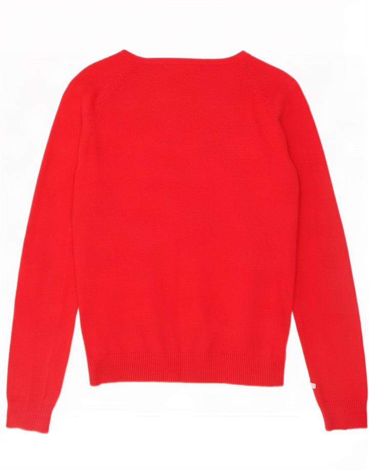 Pulover cardigan pentru femei Zara UK 14 mare, roșu, bumbac