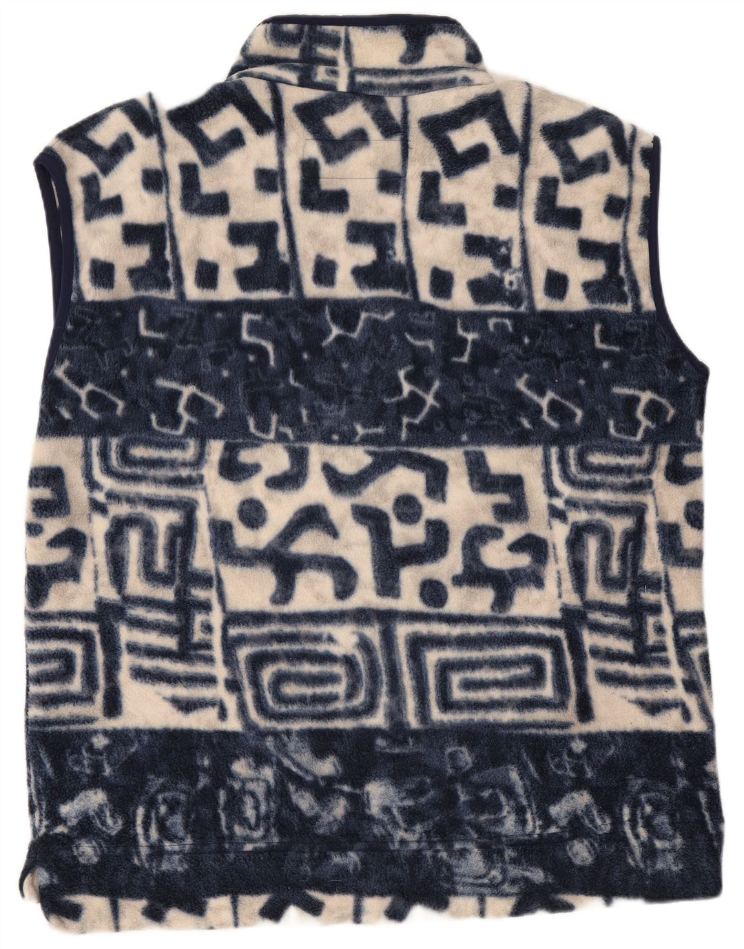 Invicta Mens Fleece Gilet UK 38 Medium Bleumarin Poliester Geometric