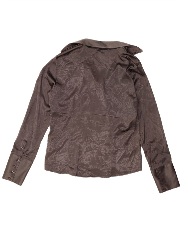 Bluză cămașă pulover pentru femei Zara UK 18 XL poliester gri