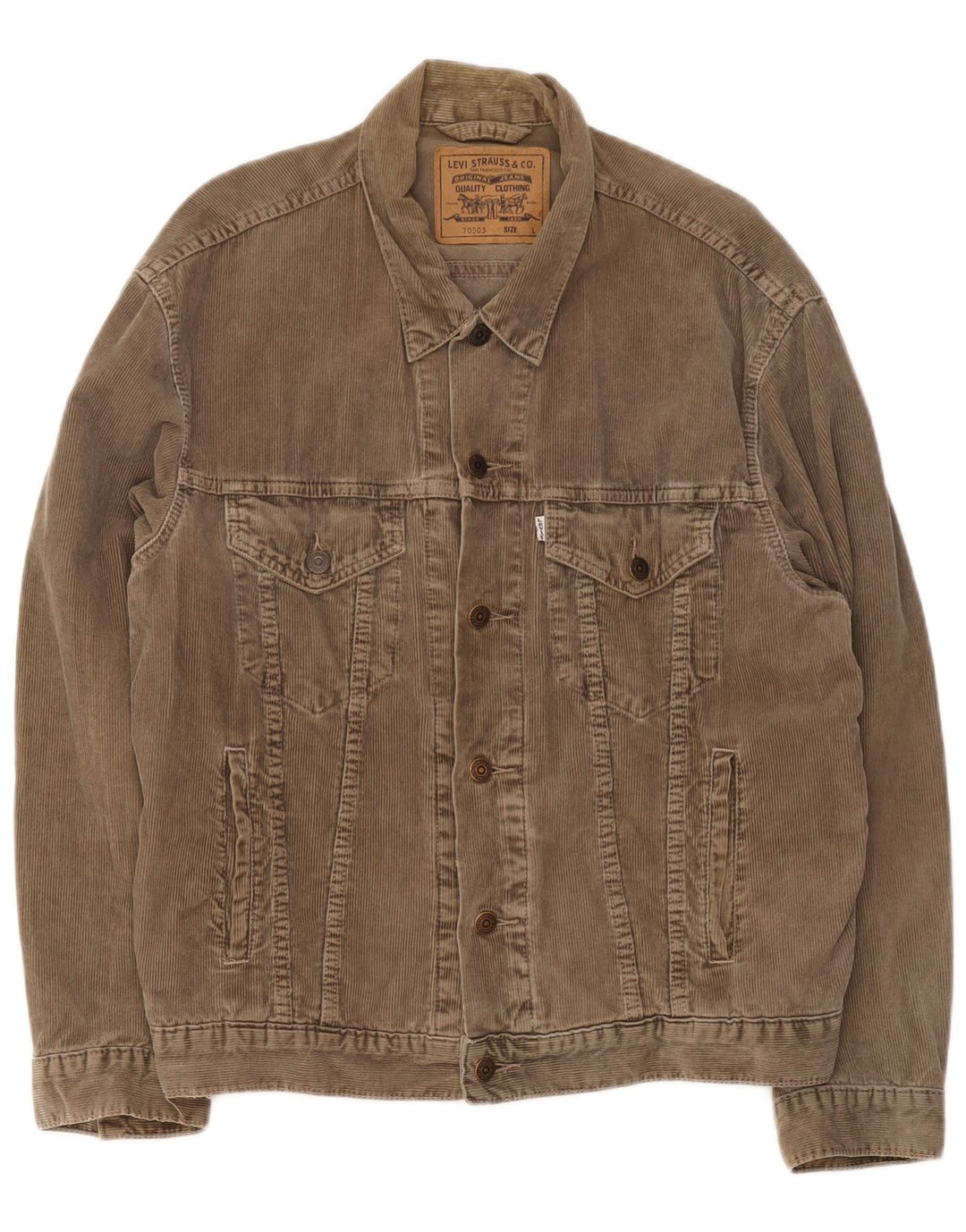 Jachetă Levi's din velur pentru femei UK 40, mare, maro, bumbac