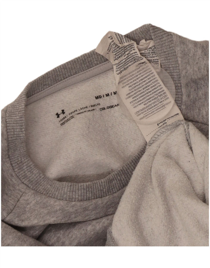 Pulover pentru bărbați UNDER ARMOUR Cold Gear, bumbac cu pete, gri mediu