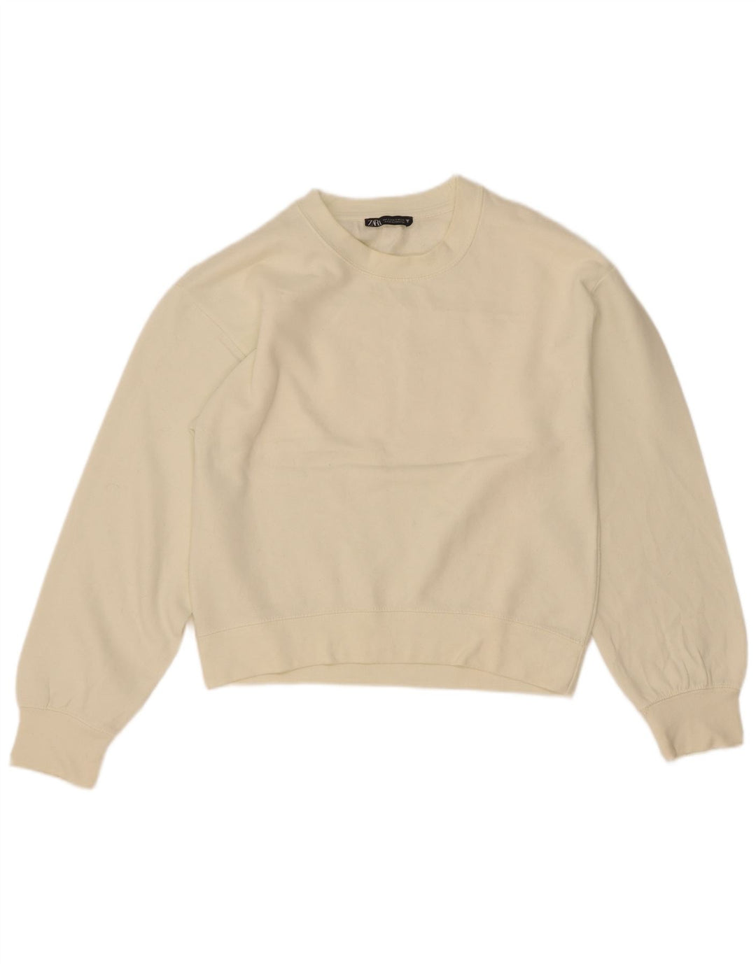 Pulover pentru femeie Zara Crop Pulover UK 10 Small Off White