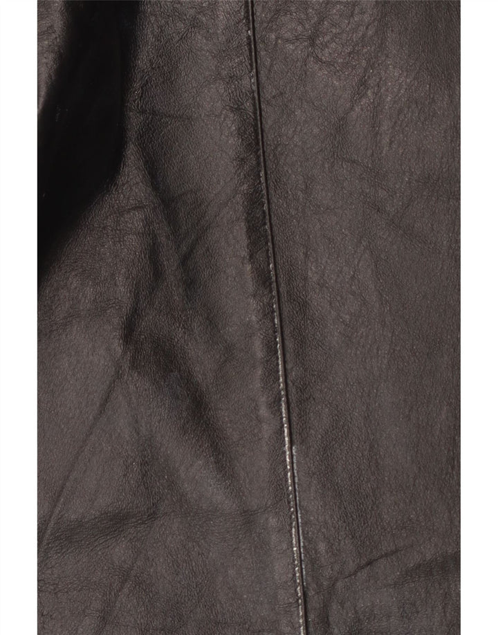 Palton din piele vintage pentru femei IT 50 XL din piele neagră