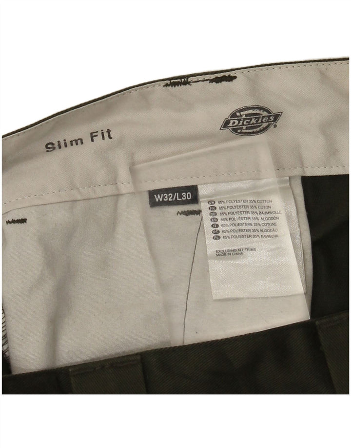 Pantaloni chino pentru bărbați Dickies Slim Fit W32 L30 Poliester verde