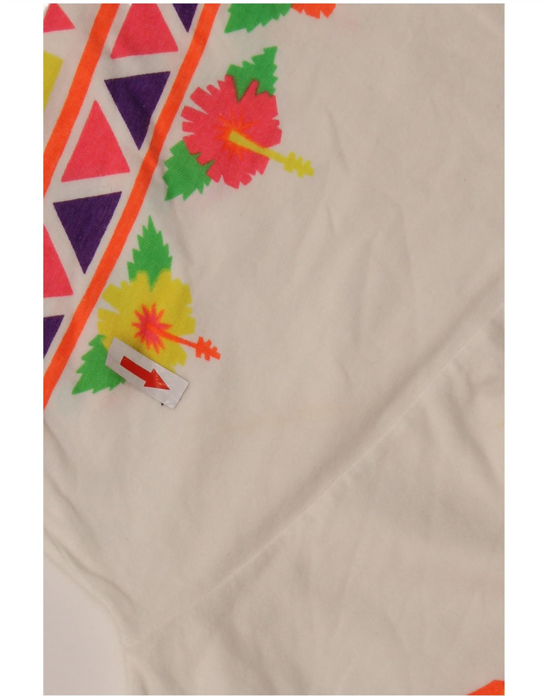 Tricou grafic vintage pentru bărbați Top Mediu Alb Floral