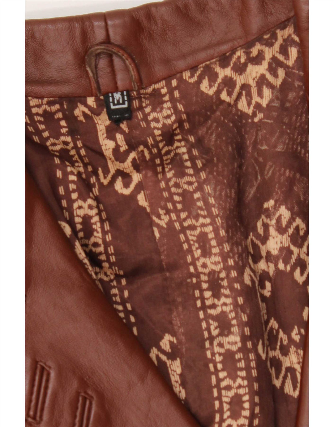 Palton supradimensionat din piele vintage pentru femei UK 14 piele maro medie