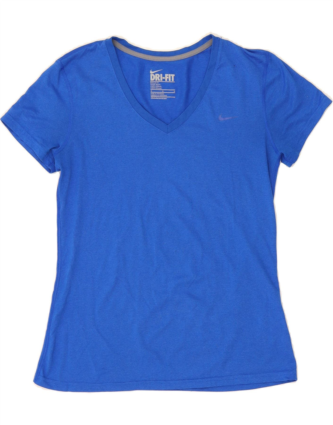 Tricou NIKE Dri Fit Regular Fit pentru femei UK 12 Poliester albastru mediu