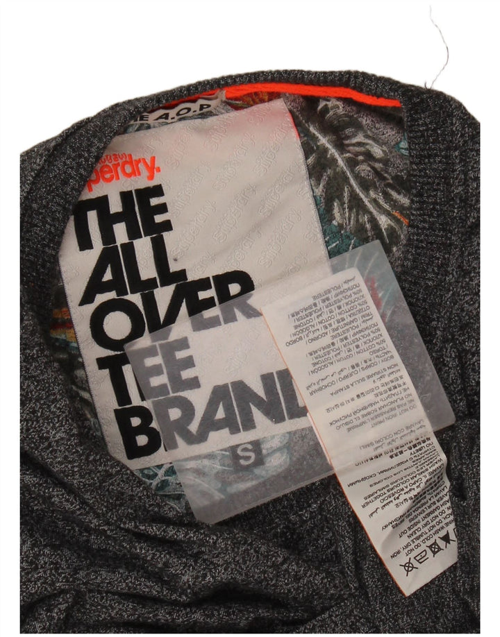 Tricou Superdry pentru bărbați Top mic, gri, bumbac cu pete