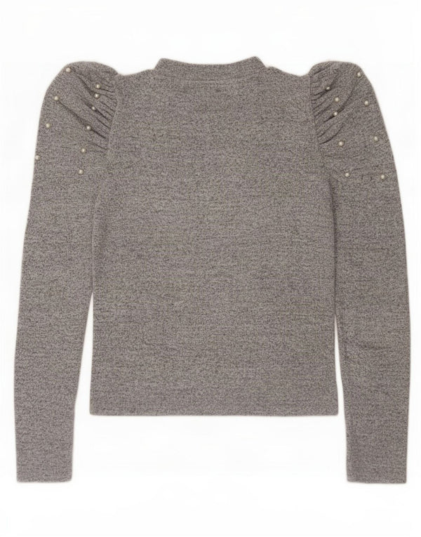 Top femeie Zara cu mânecă lungă UK 12 Medium Gri Pete