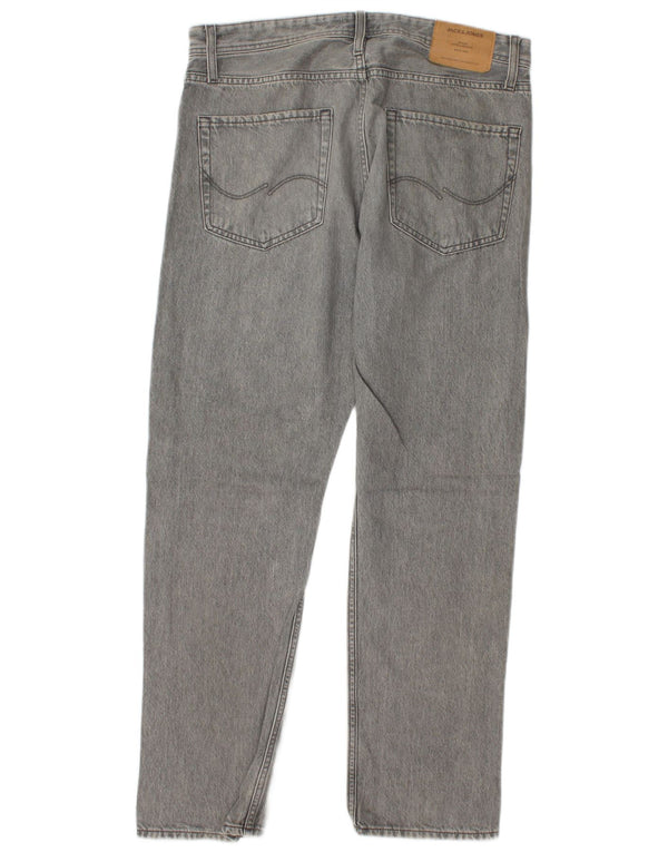 Jack & Jones Mens GLENN Slim Jeans W32 L32 Grey Cotton