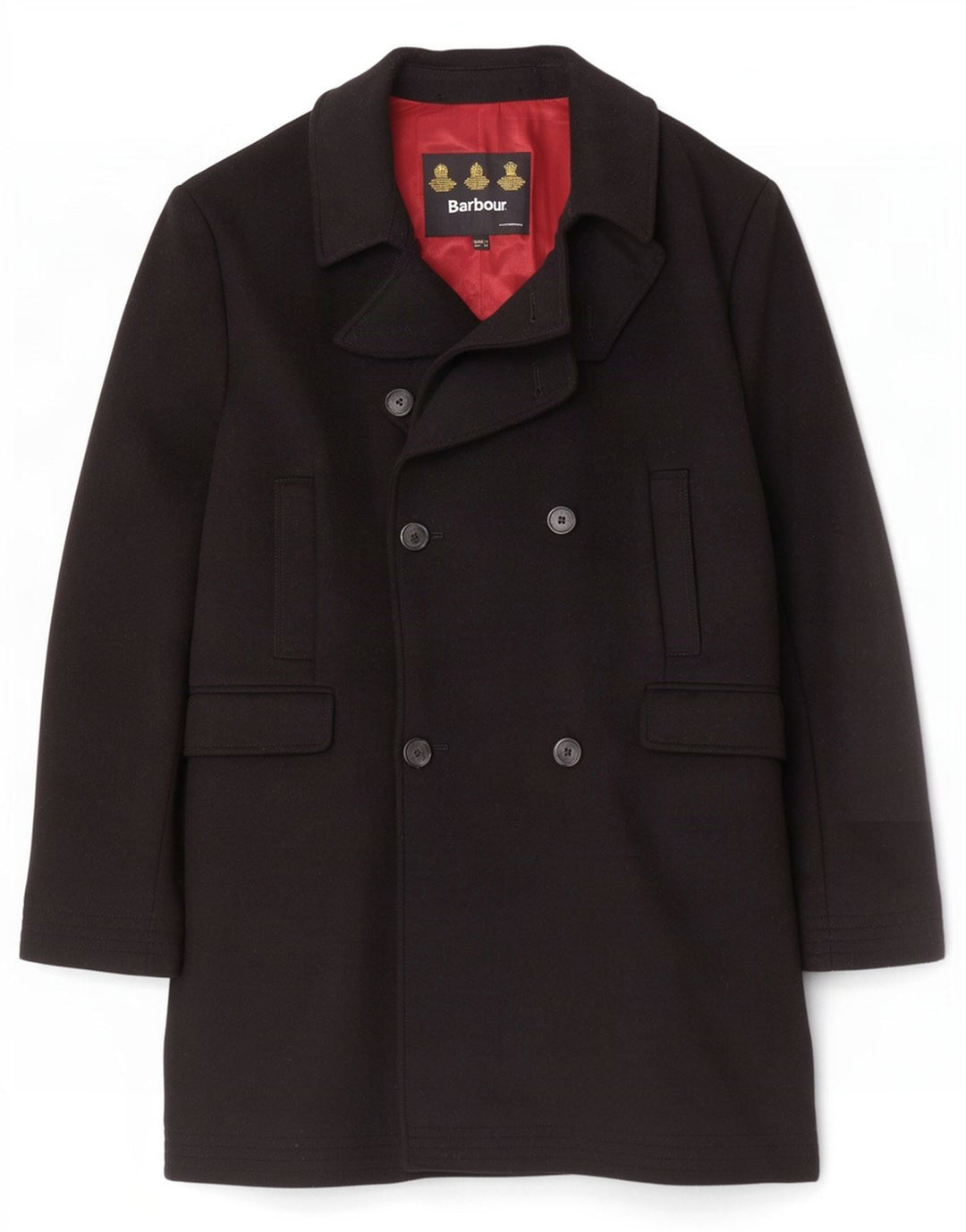 Palton dublu pentru bărbați Barbour UK 44 2XL Lână neagră