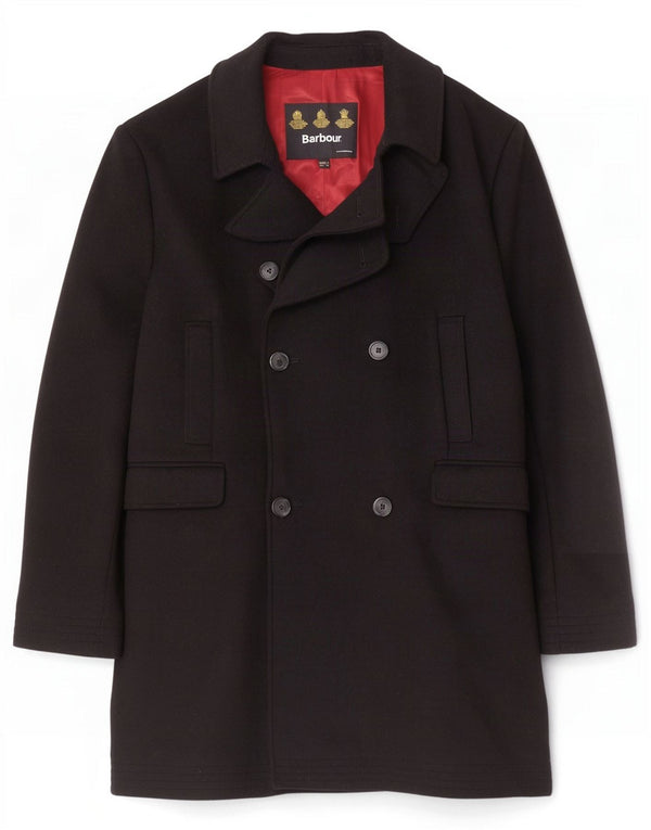 Palton dublu pentru bărbați Barbour UK 44 2XL Lână neagră