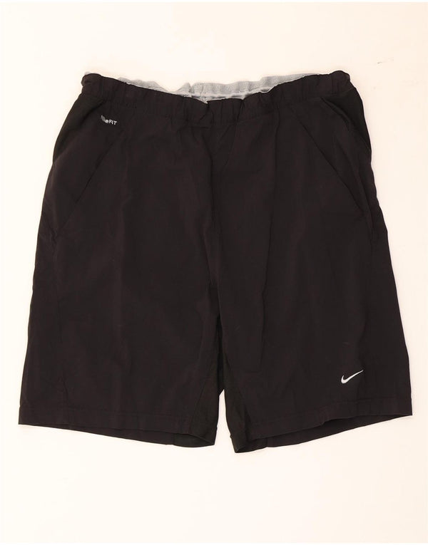 Pantaloni scurți sport Nike pentru bărbați, mediu sport din nailon, negru