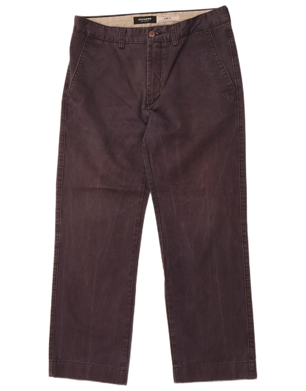 Pantaloni chino pentru bărbați Dockers Slim Fit L33 L28 Bumbac bleumarin