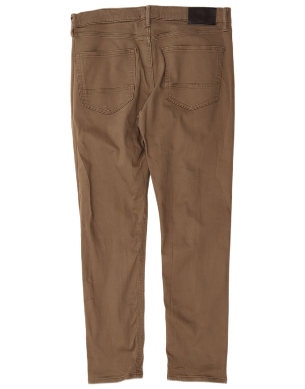 Marks & Spencer Pantaloni casual Slim Fit pentru bărbați L34 L29, bumbac maro