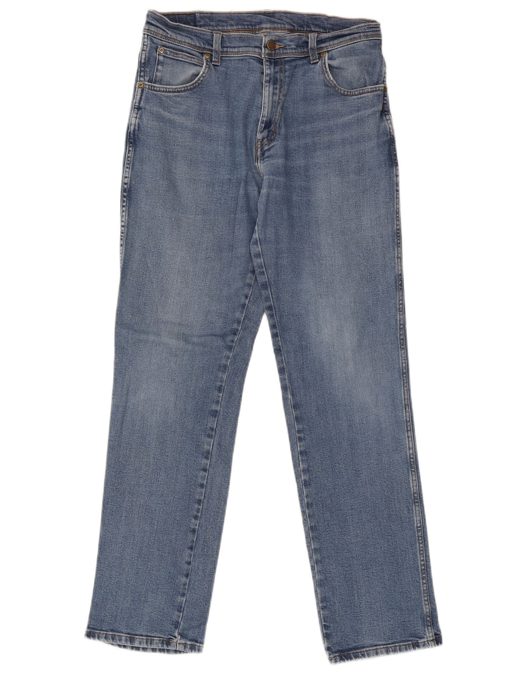 Blugi drepti pentru bărbați Wrangler W33 L34 Bumbac albastru