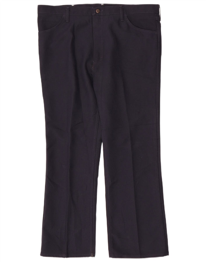 Pantaloni casual drepti pentru bărbați WRANGLER W42 L30 poliester bleumarin