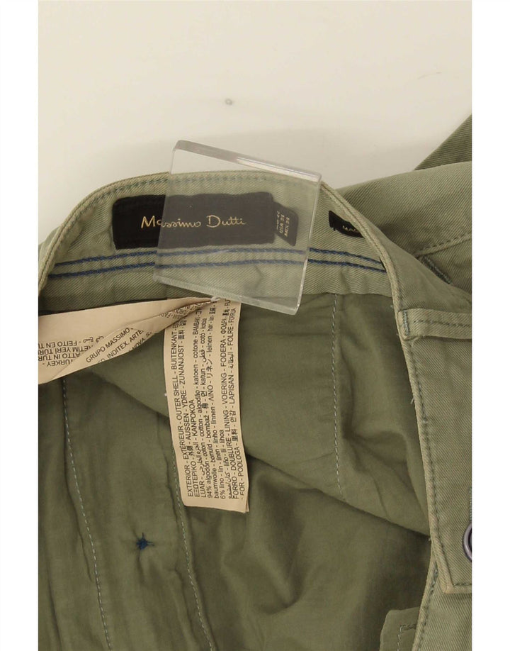 Pantaloni scurți chino Massimo Dutti pentru bărbați EU 44 Large W34 Khaki Bumbac