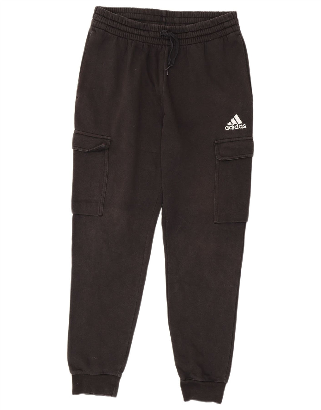Pantaloni de trening Adidas pentru bărbați Cargo Pantaloni de jogging, bumbac mediu negru